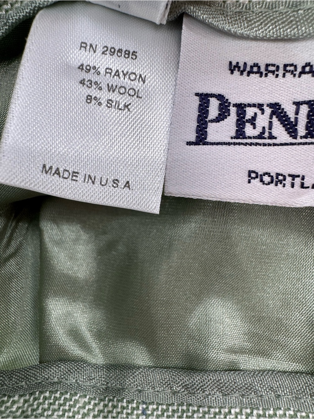 Pendleton Classic A-Line Green Plaid Skirt - Picture 5 of 5
